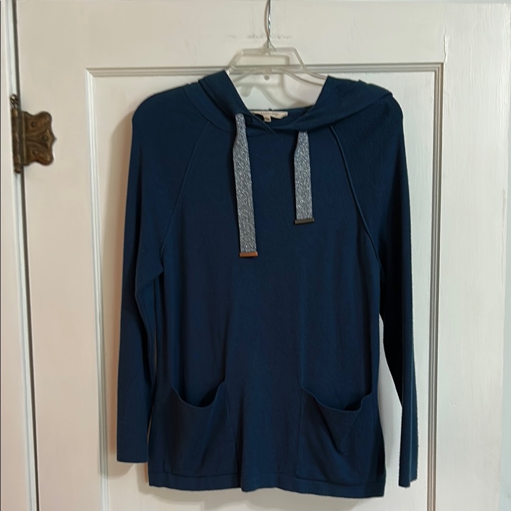 Soft Surroundings Blue Long Sleeve Relaxed Hoodie